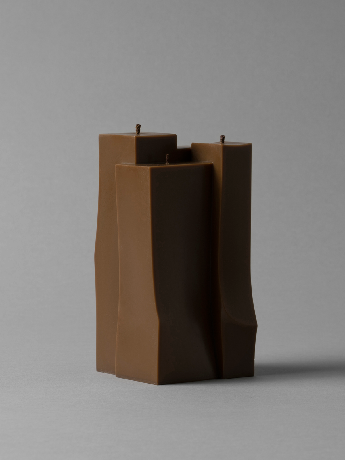SOAPMAN Vertical Bar Sculpture Candle - Edible Books - Coffee Brown
