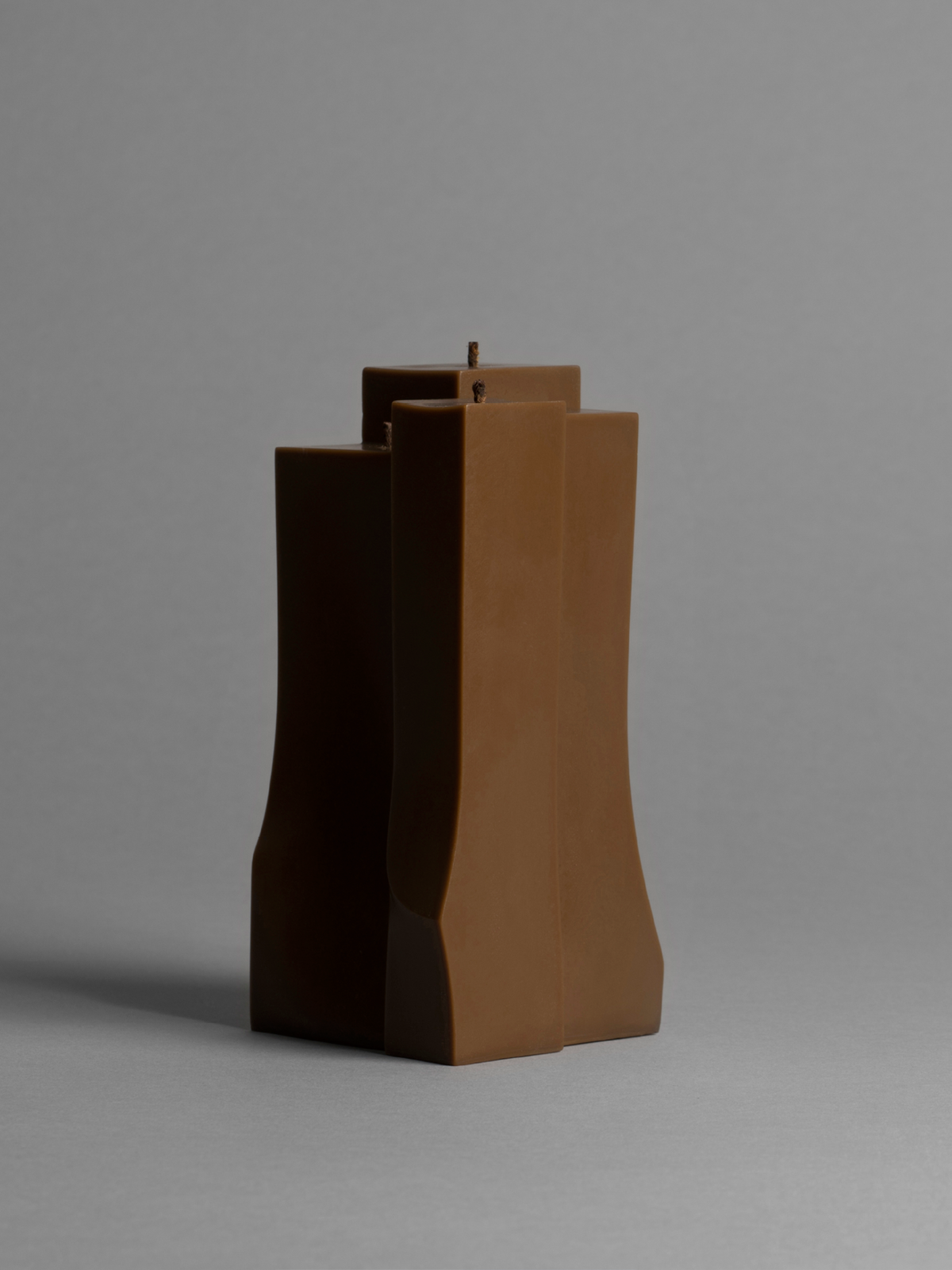 SOAPMAN Vertical Bar Sculpture Candle - Edible Books - Coffee Brown