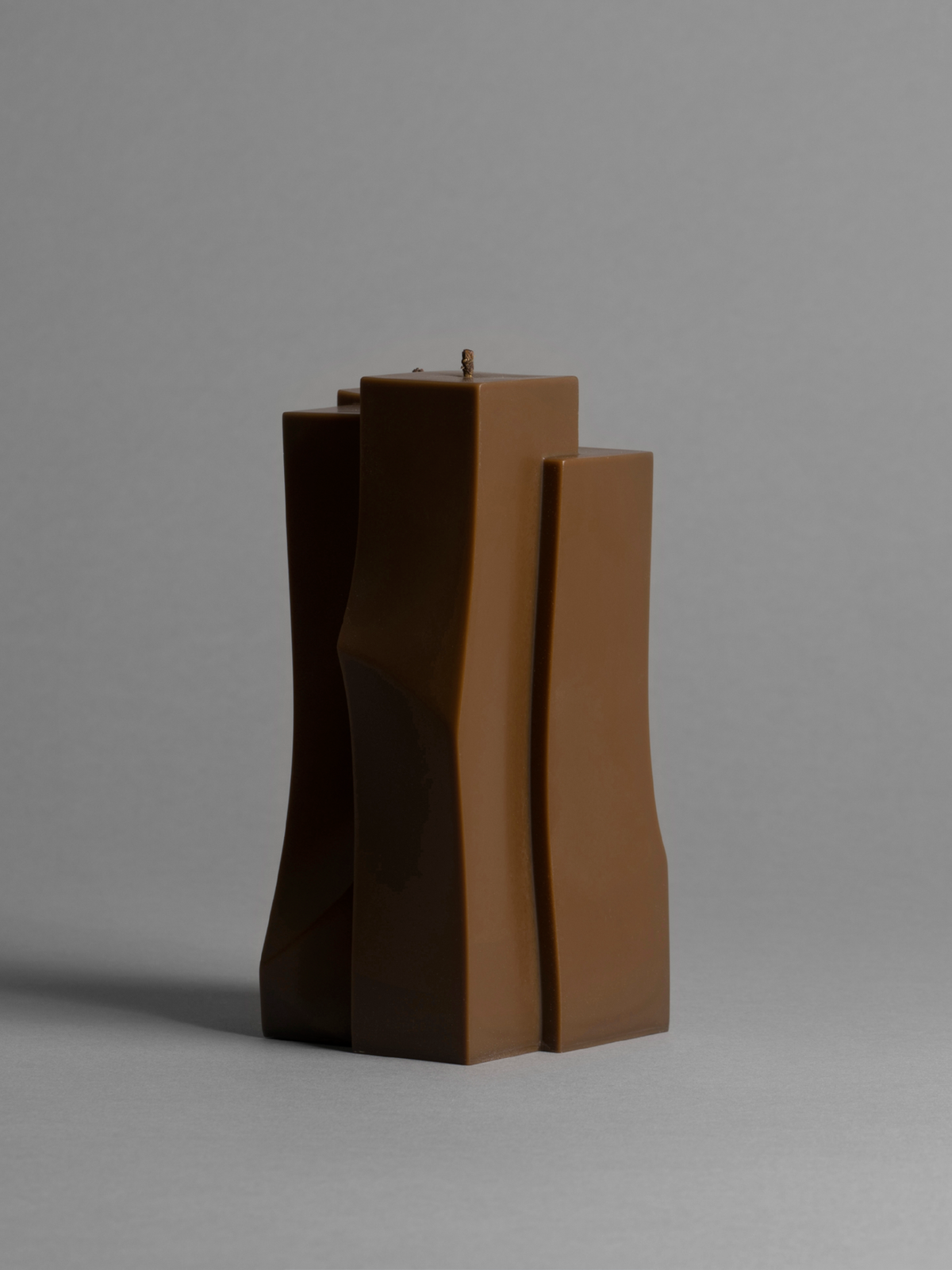 SOAPMAN Vertical Bar Sculpture Candle - Edible Books - Coffee Brown