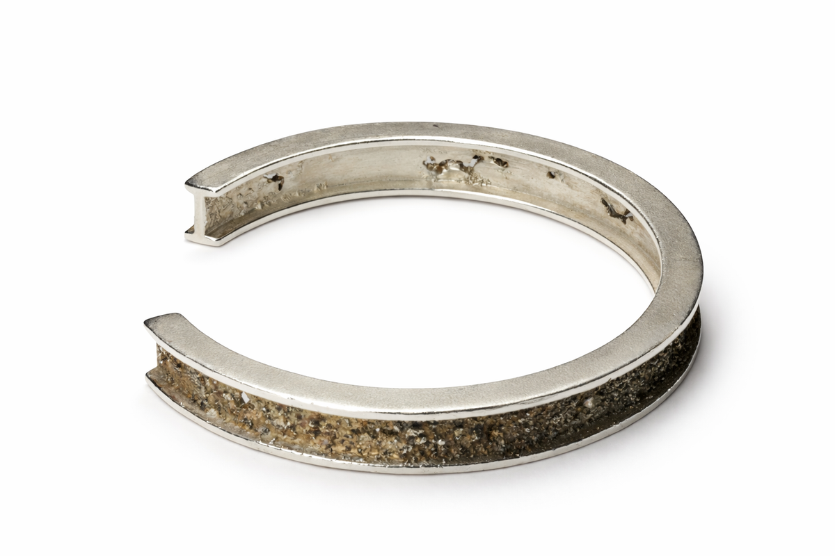 I-Beam Bracelet (Corroded Silver + Gold)