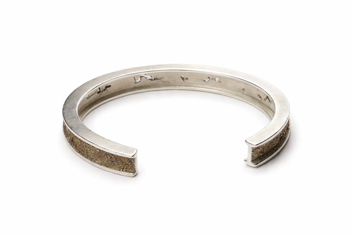 I-Beam Bracelet (Corroded Silver + Gold)