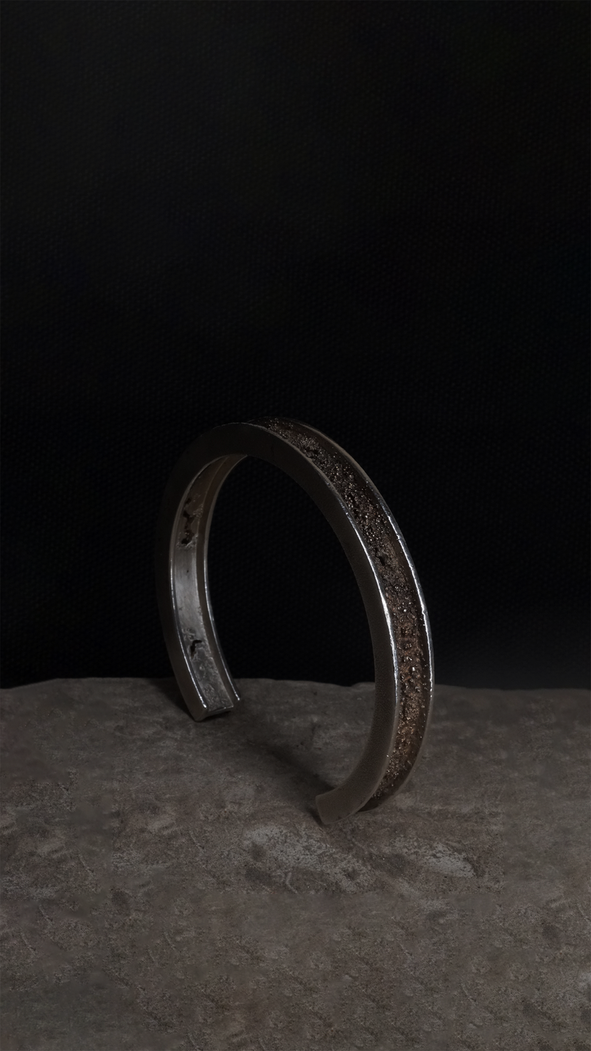 I-Beam Bracelet (Corroded Silver + Gold)