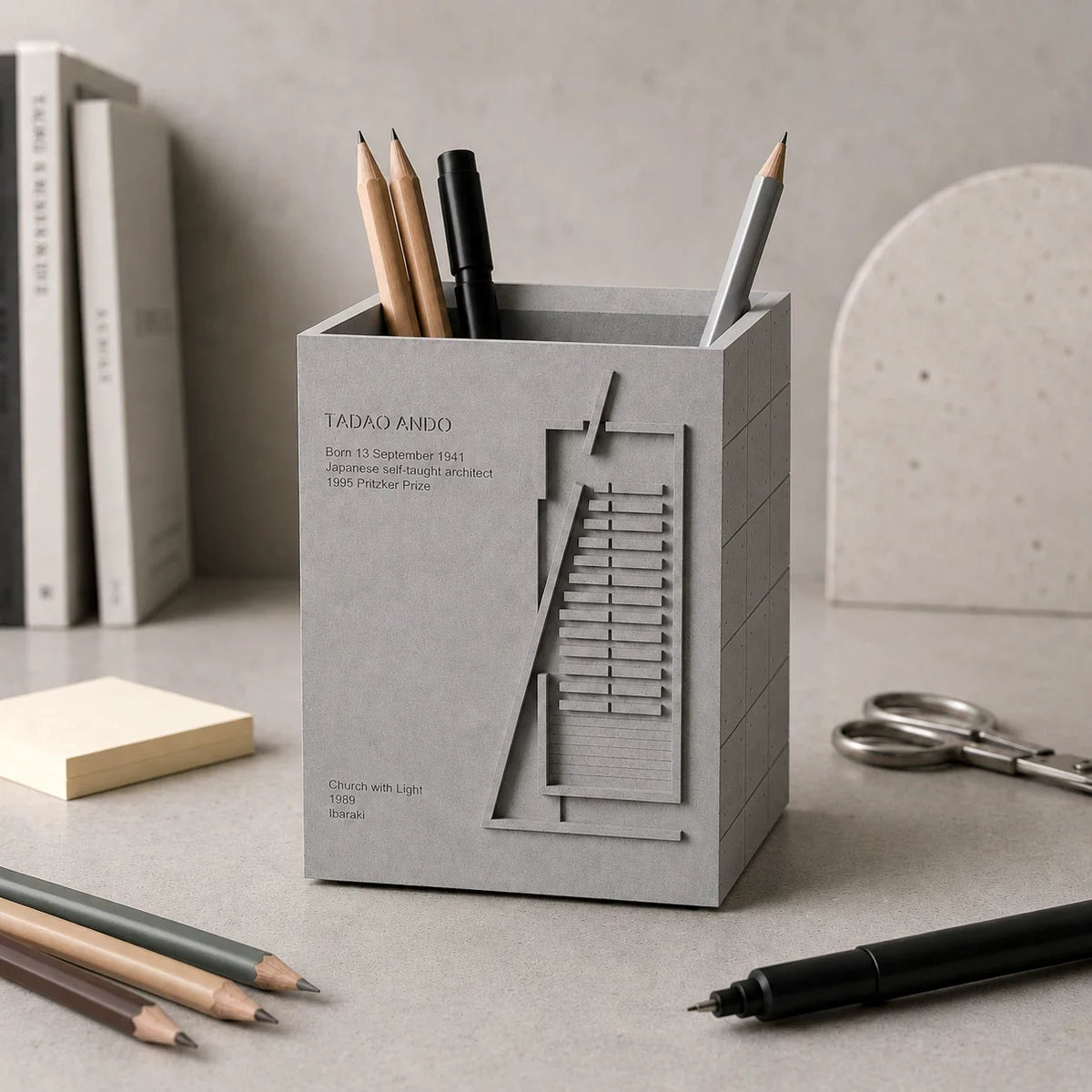Church of Light Concrete Pen Holder