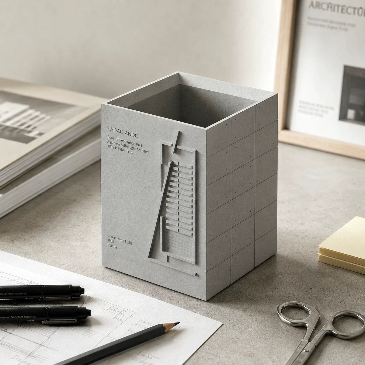 Church of Light Concrete Pen Holder