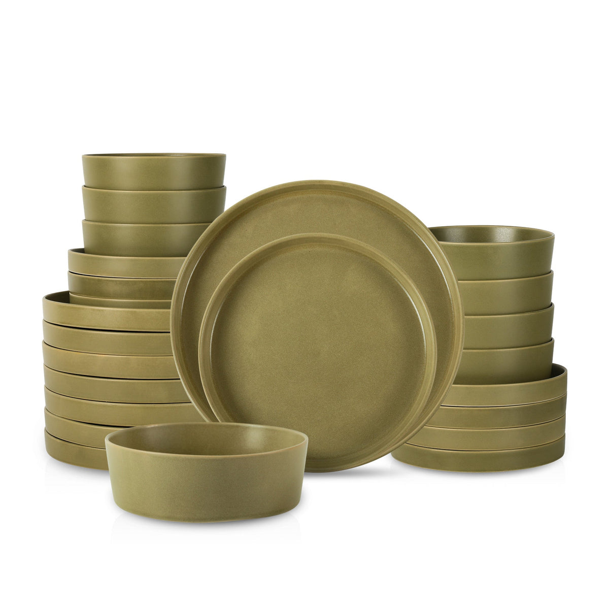 Modan Stoneware Dinnerware Set - Green