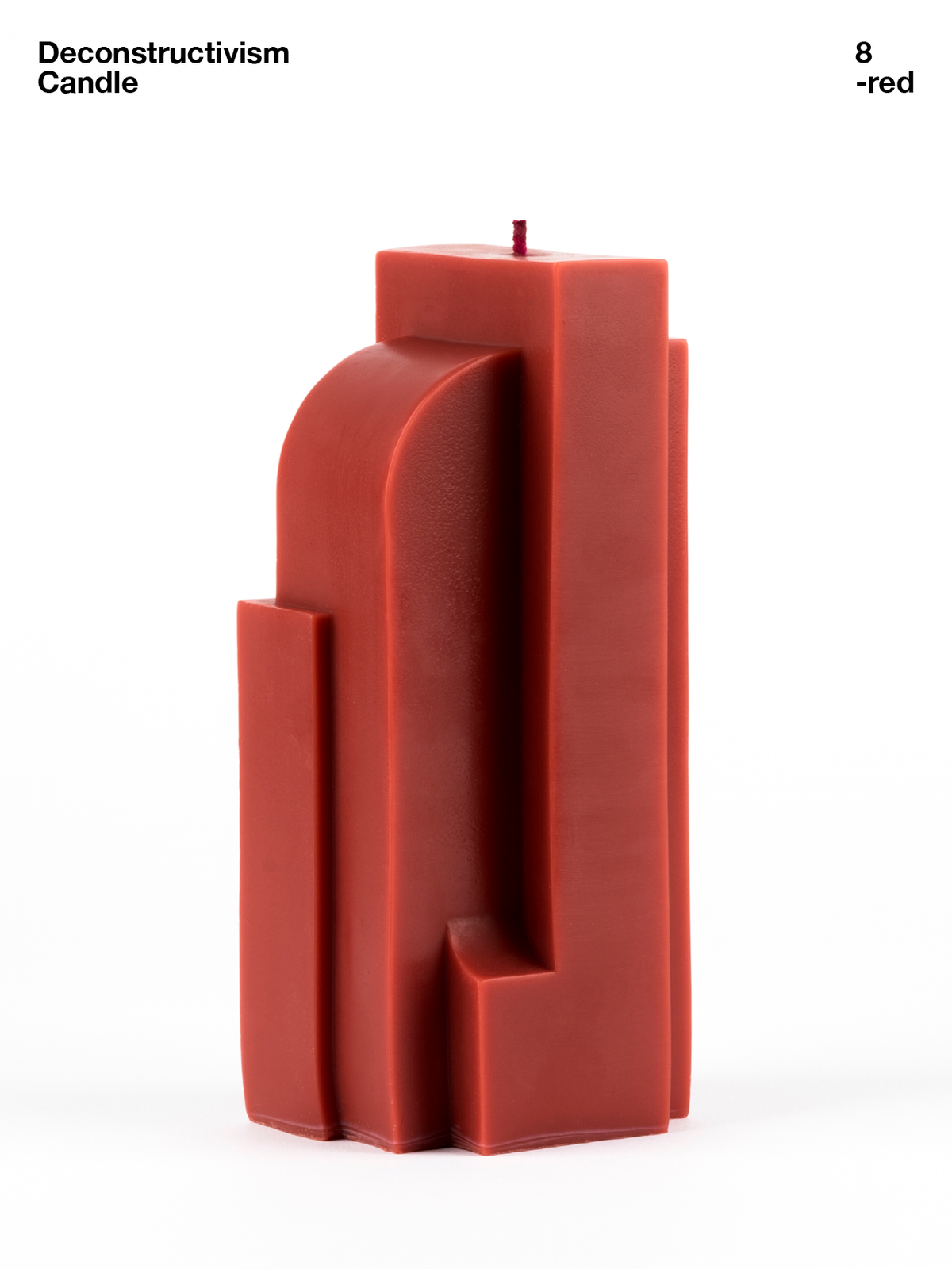 Deconstructivism Candle 8 - Land of Fire - Red