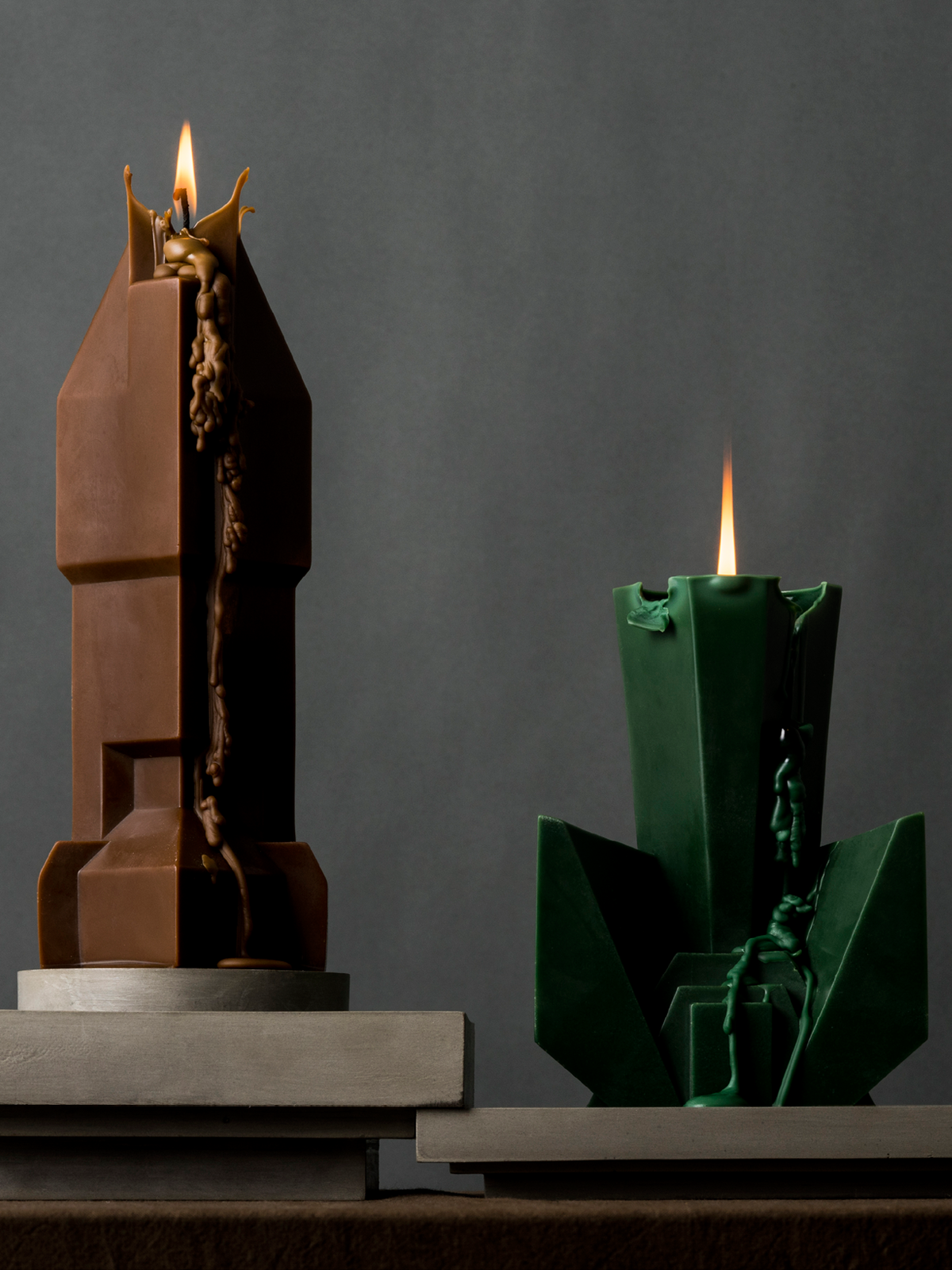 Deconstructivism Candle 3 — Edible Books — Brown