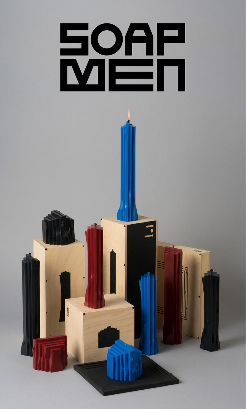 SOAPMEN Vertical Bar Sculpture Candle - Paris Room