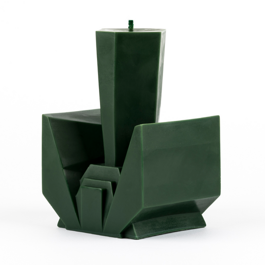 Deconstructivism Candle 4 — Wild Growth of Grass — Green