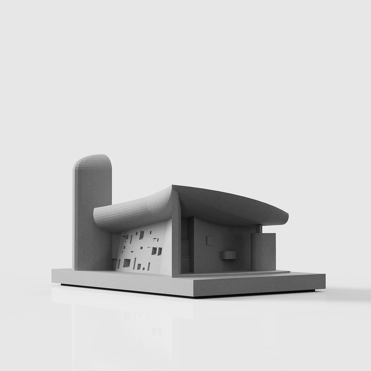 Ronchamp Chapel Concrete Model