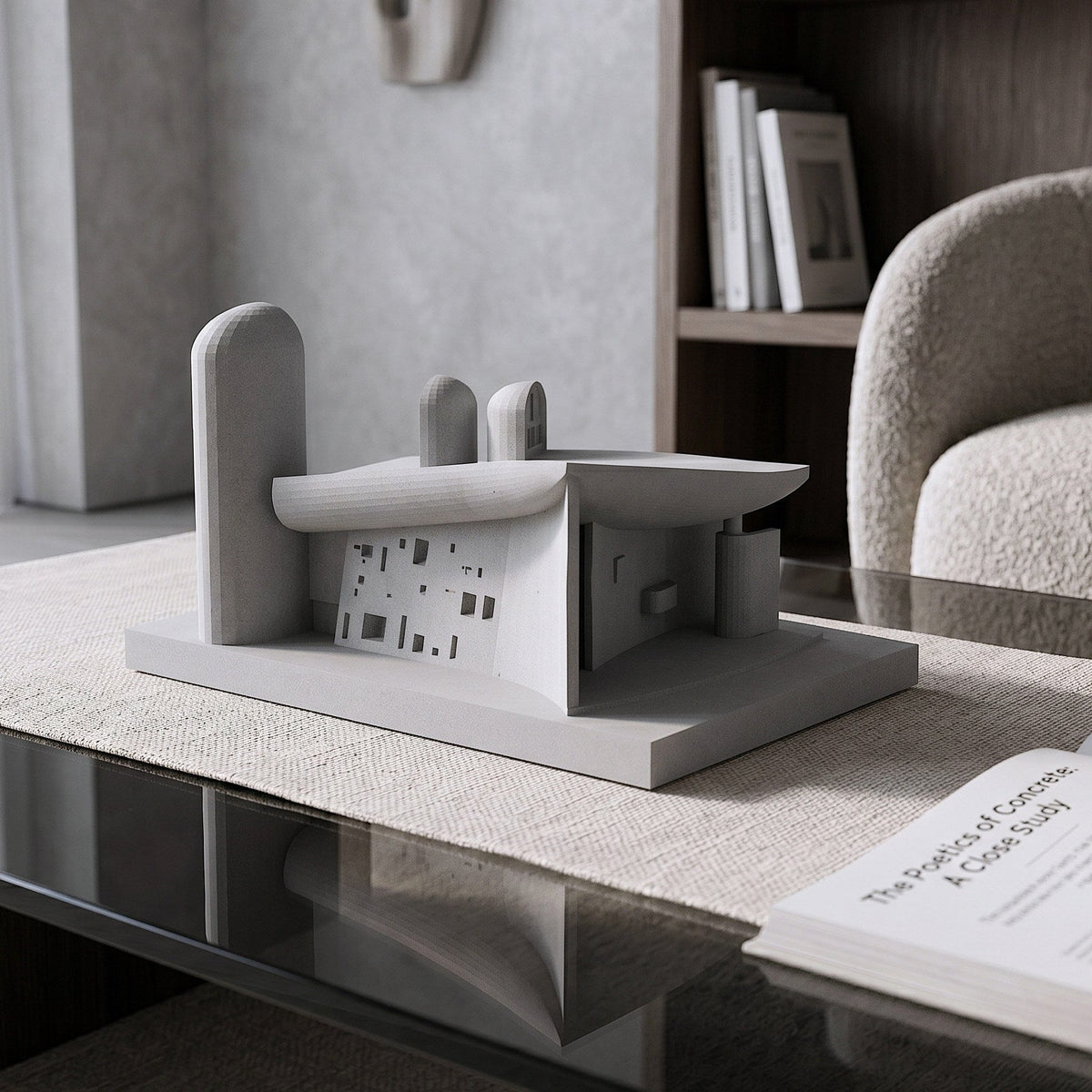 Ronchamp Chapel Concrete Model