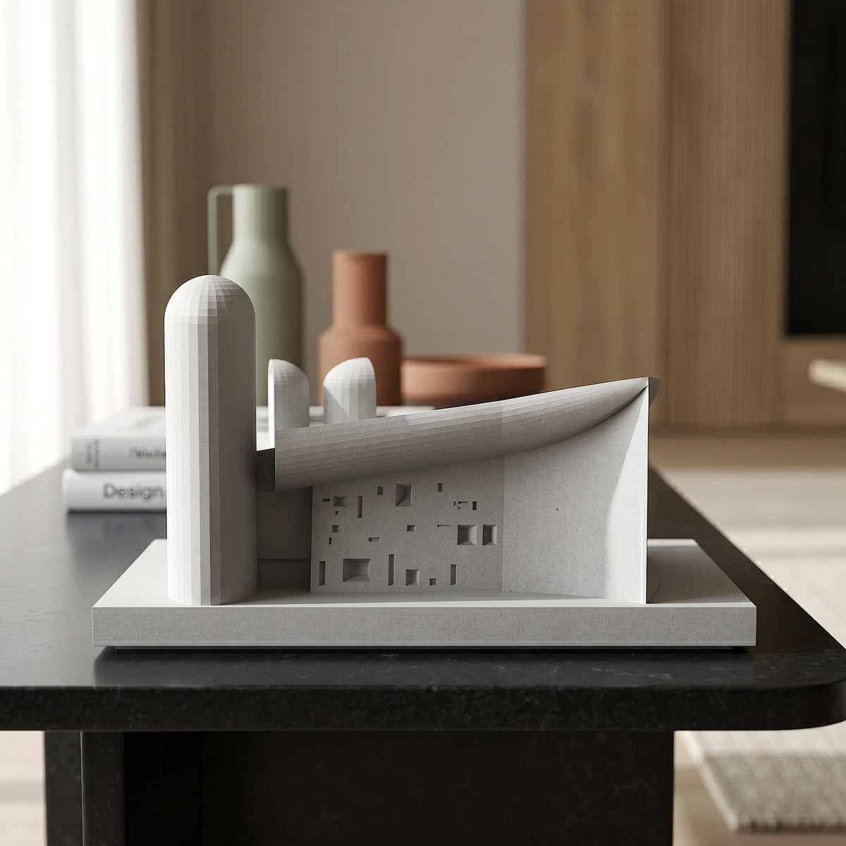 Ronchamp Chapel Concrete Model