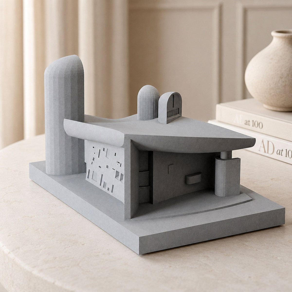 Ronchamp Chapel Concrete Model