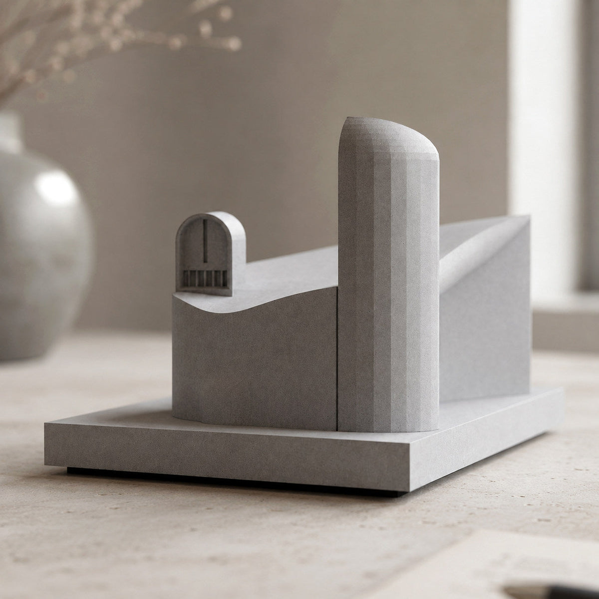 Ronchamp Chapel Concrete Model