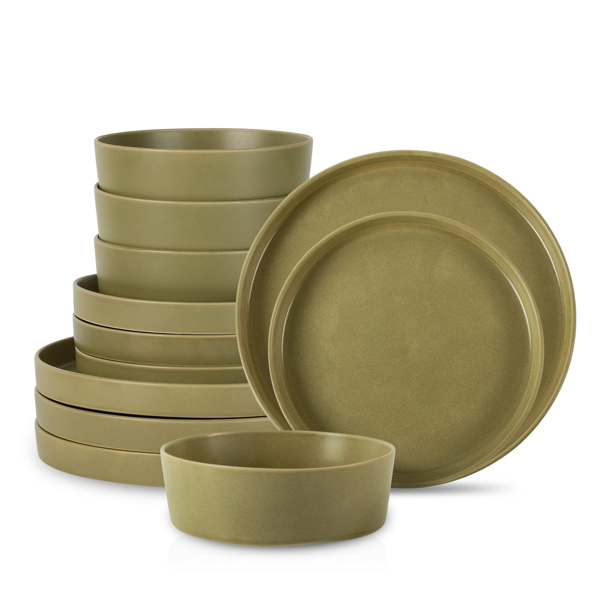 Modan Stoneware Dinnerware Set - Green